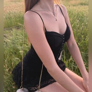 Moa Moa Black Corset Top
